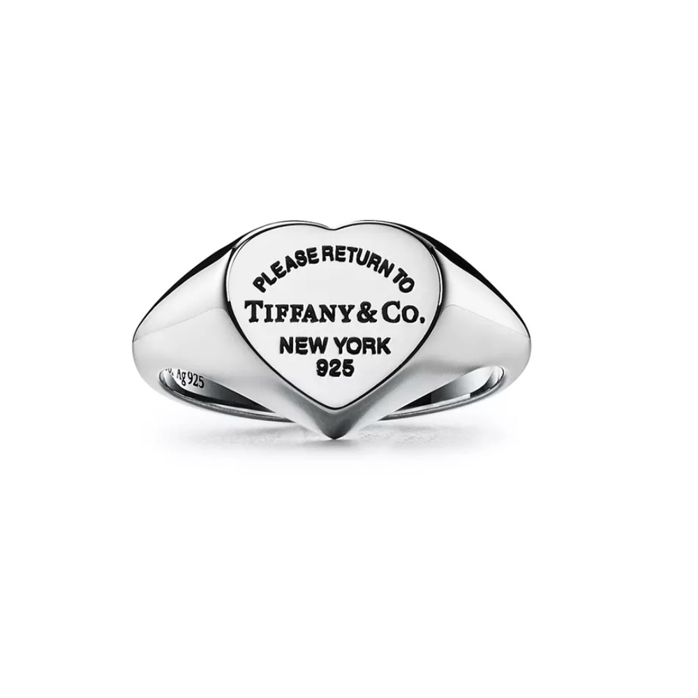 Return to Tiffany® Heart Signet Ring in Silver